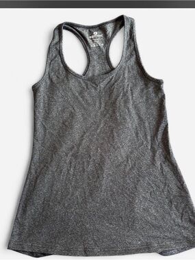 90 Degree By Reflex Metallic Gray Racerback Tank